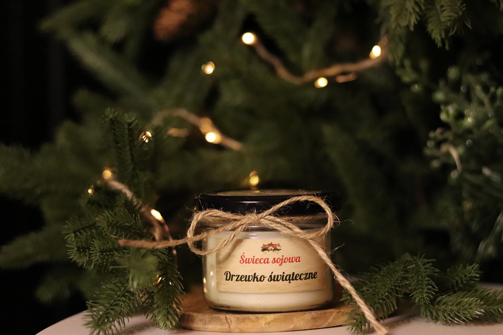 Świąteczna świeca sojowa BOHO - obrazek 2