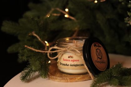 Świąteczna świeca sojowa BOHO