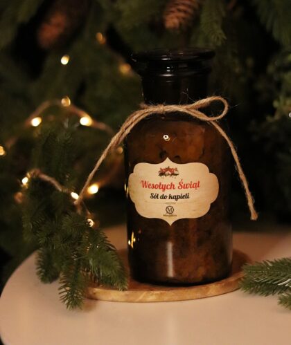 Aromatyzowana sól świąteczna w słoju retro